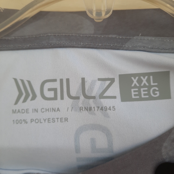 Gills Mens Contender Series Burnt UV Long Sleeve Shirt Glacier Gray Size XXL - Picture 9 of 11